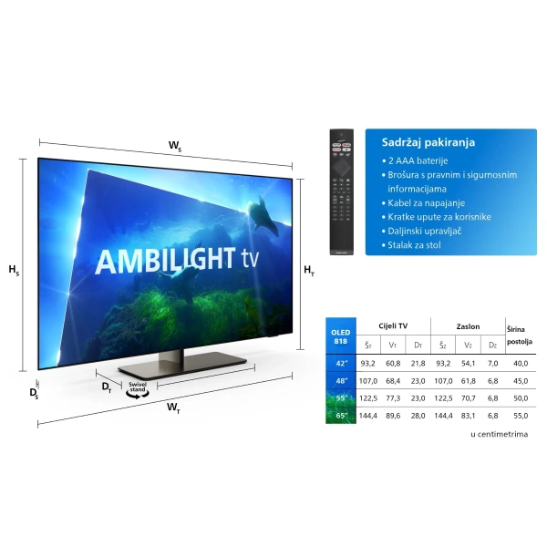 Philips 48'' OLED 48OLED818 Android TV Ambilight