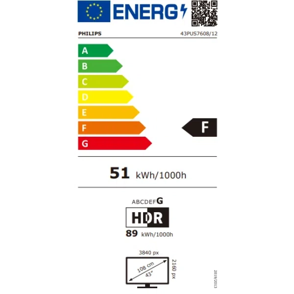 Philips 43'' 43PUS7608 LED Smart TV