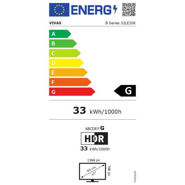 Vivax 32" 32LE20K LED HD Smart TV