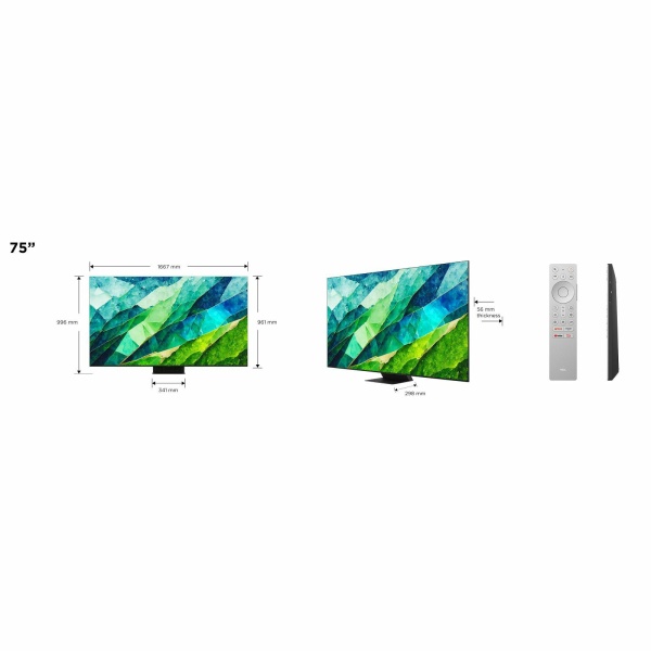 TCL MINI LED TV 75" 75C855 Google TV