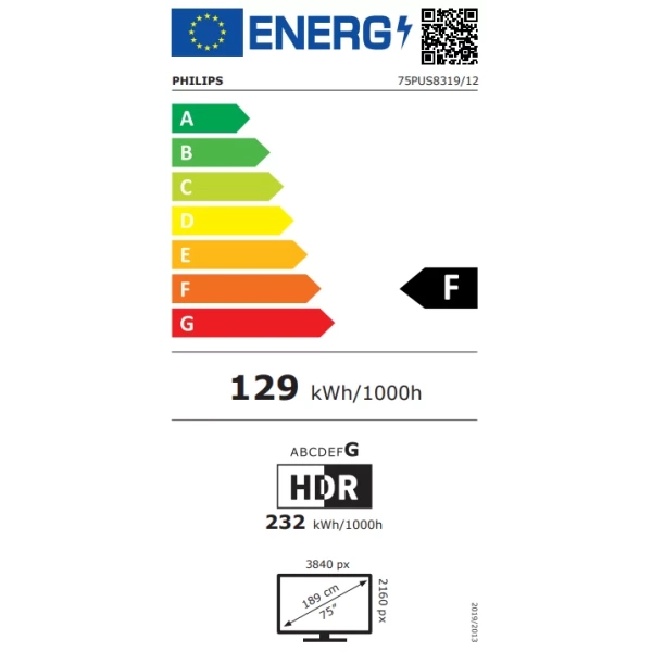 PHILIPS 75'' 75PUS8319/12 LED Ambilight3 Smart (Titan OS)