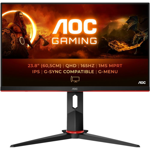 AOC Monitor 24" Q24G2A IPS QHD HDMI DP 165Hz zvučnici