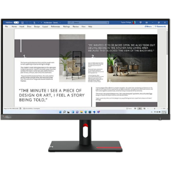 Lenovo Monitor 27" ThinkVision S27i-30 FHD IPS