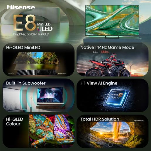 Hisense 75'' 75E8S ULED Mini LED UHD Smart 144 Hz - Slika 3