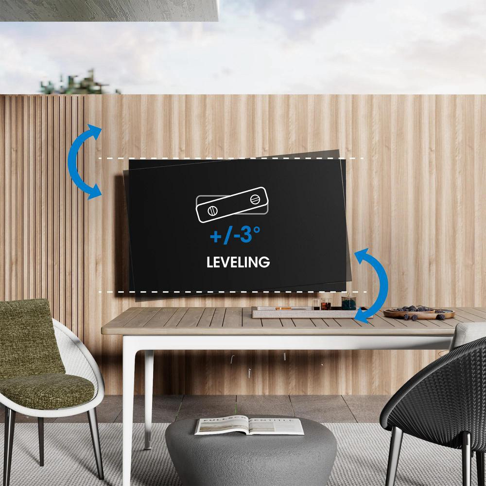 Zidni nosač za TV sa zglobom nagibni Manhattan Outdoor Full-Motion (37" do 86") do 50kg Post-Leveling crni 462150 - Slika 7