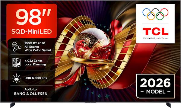 TCL 98'' 98C8L SQD Mini-LED Google TV 4K UHD