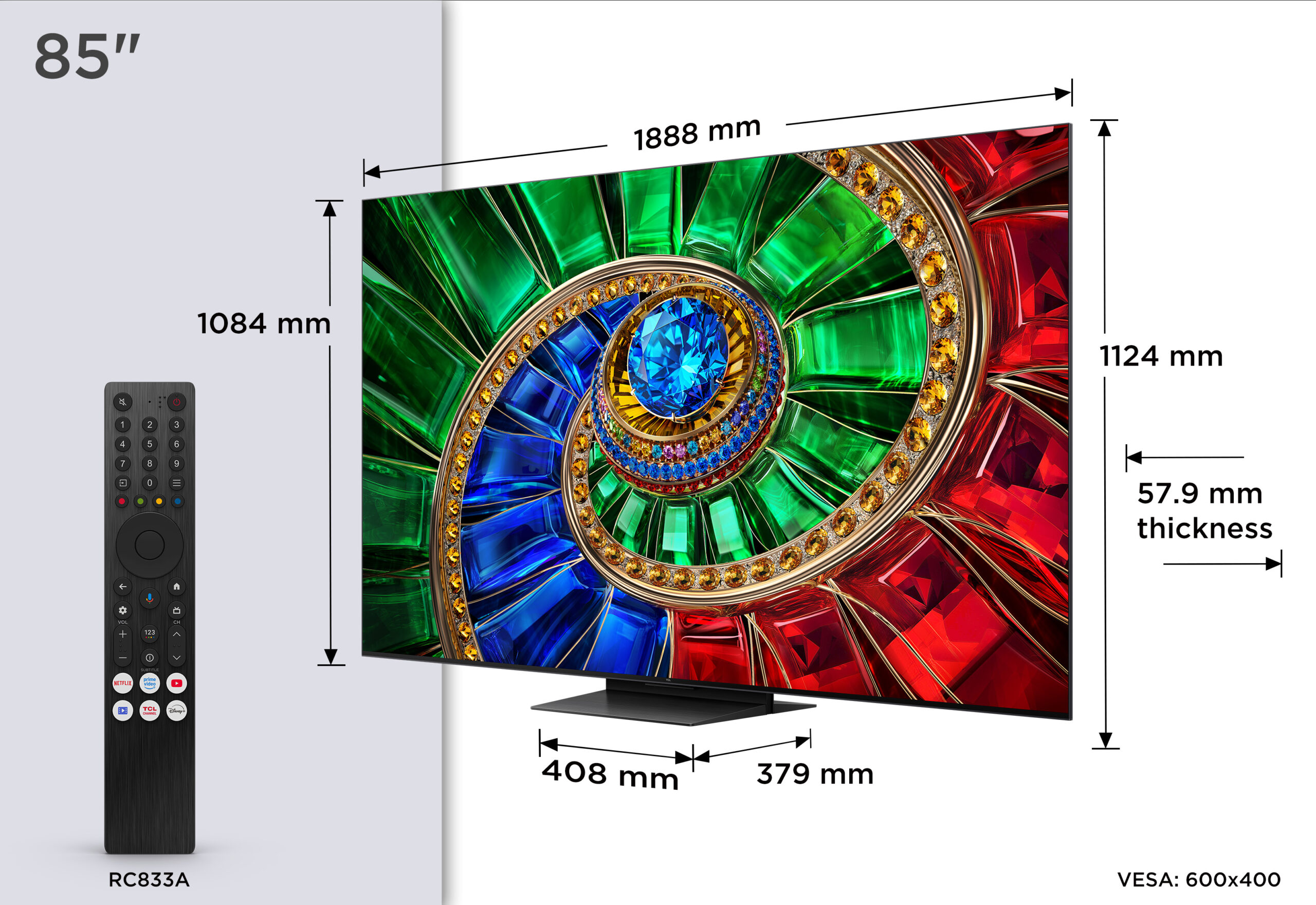 TCL RGB Mini-LED TV 85" 85RM7L Google TV - Slika 4