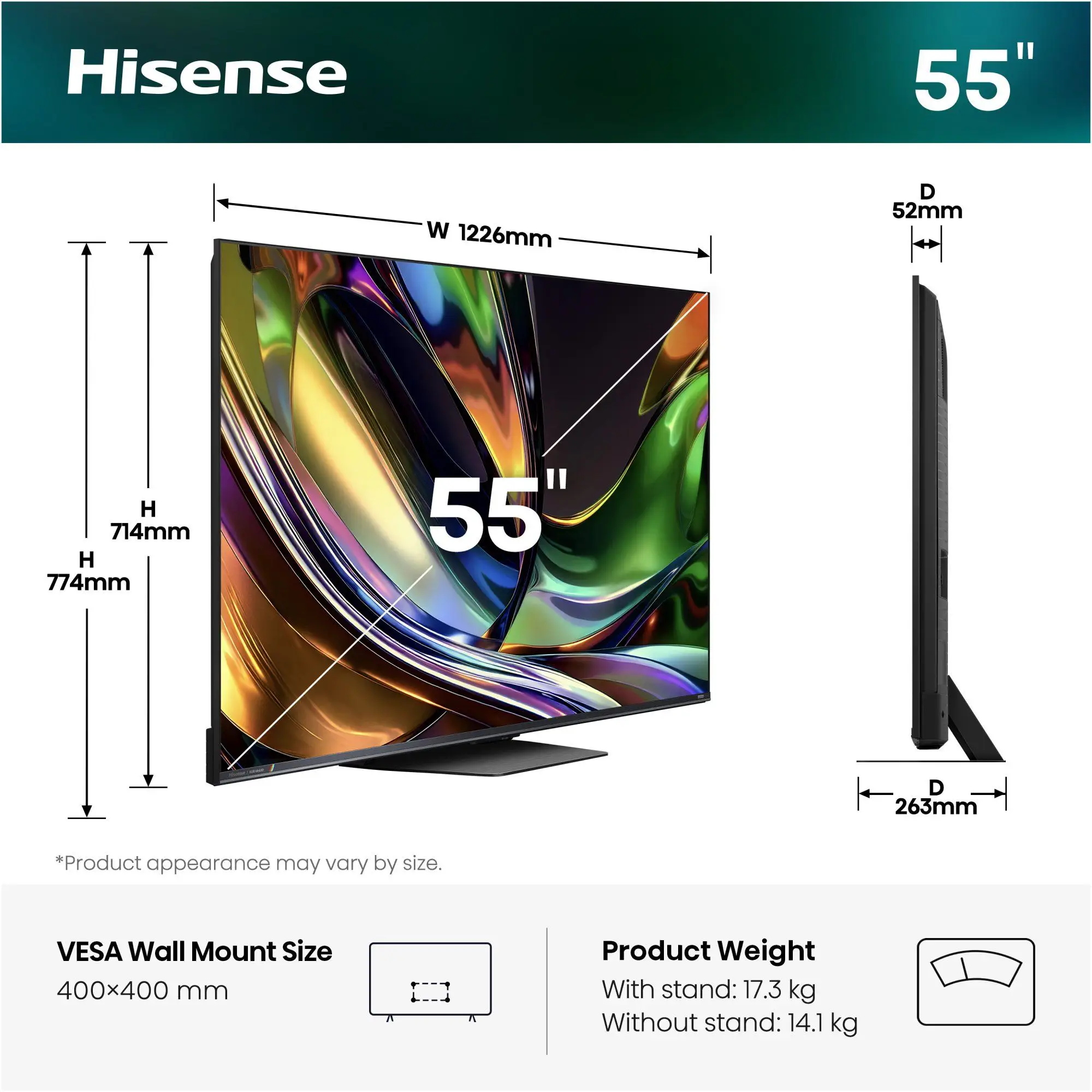 HISENSE 55'' 55UR8S RGB Mini LED 4K UHD - Slika 3