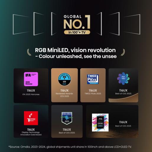 HISENSE 100'' 100UXQ RGB MiniLED 4K UHD - Slika 4