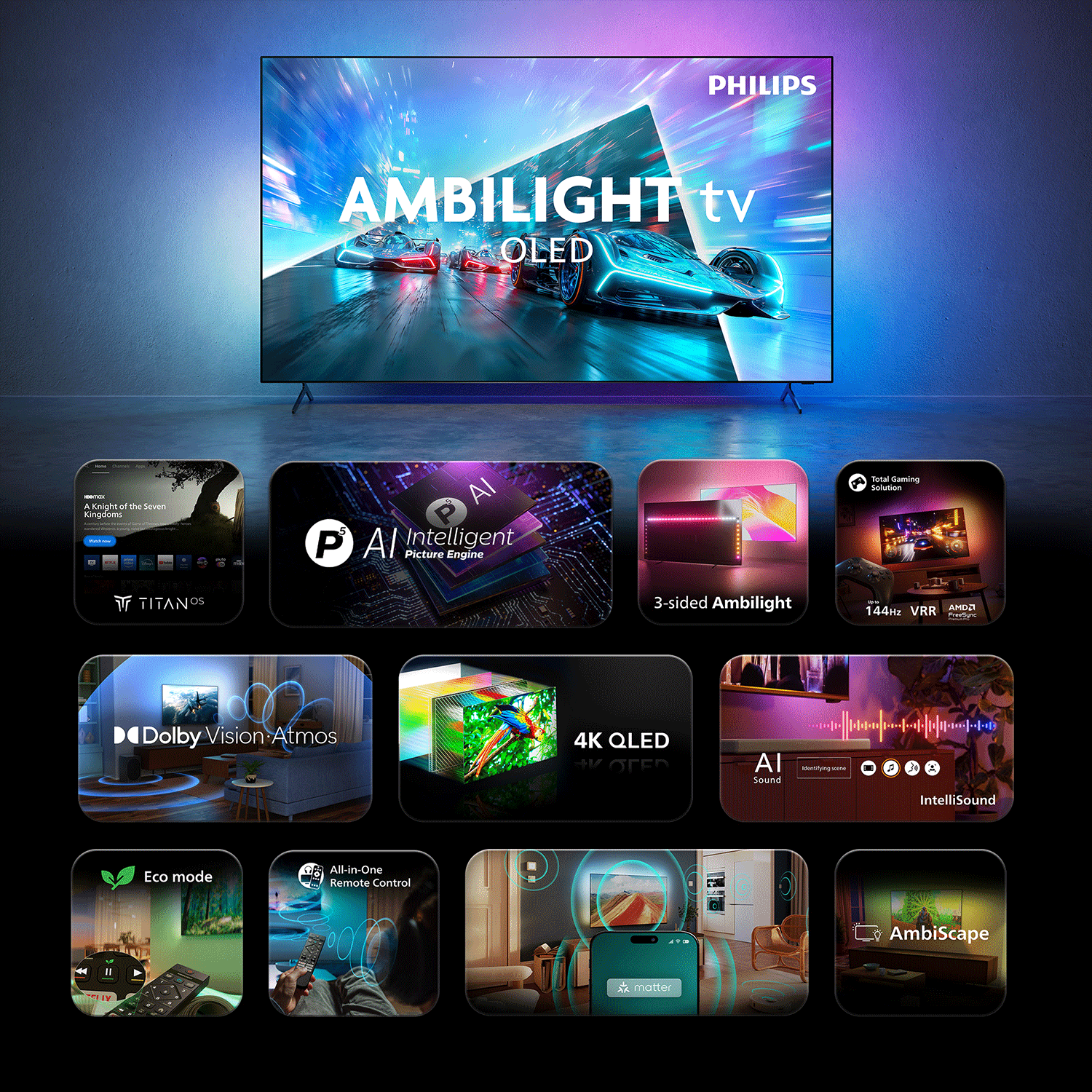 PHILIPS 55'' 55OLED761/12 OLED UHD Ambilight3 - Slika 2